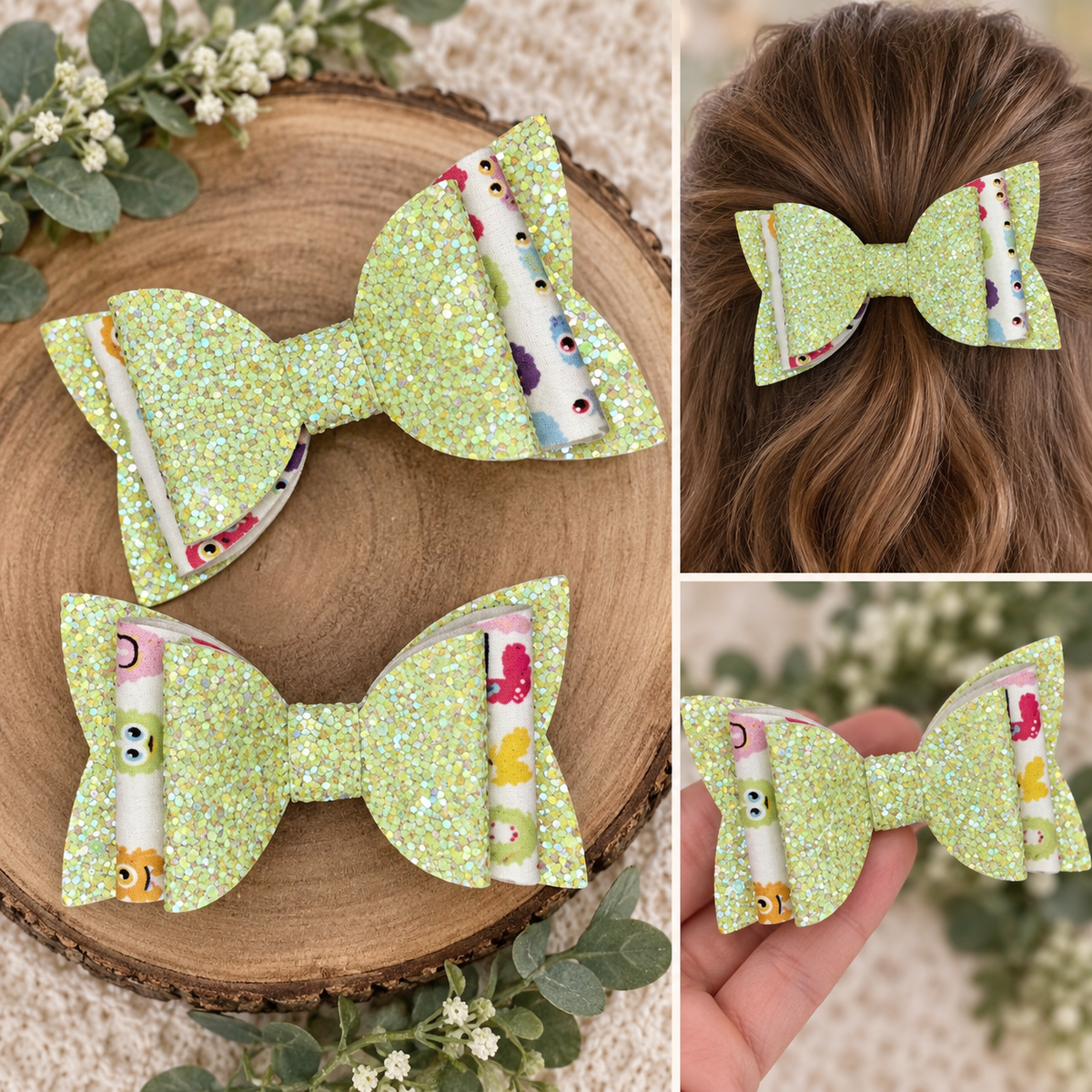 Funny Letter Hair Bows