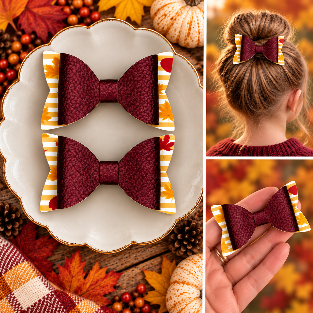 Fall Hair Bows