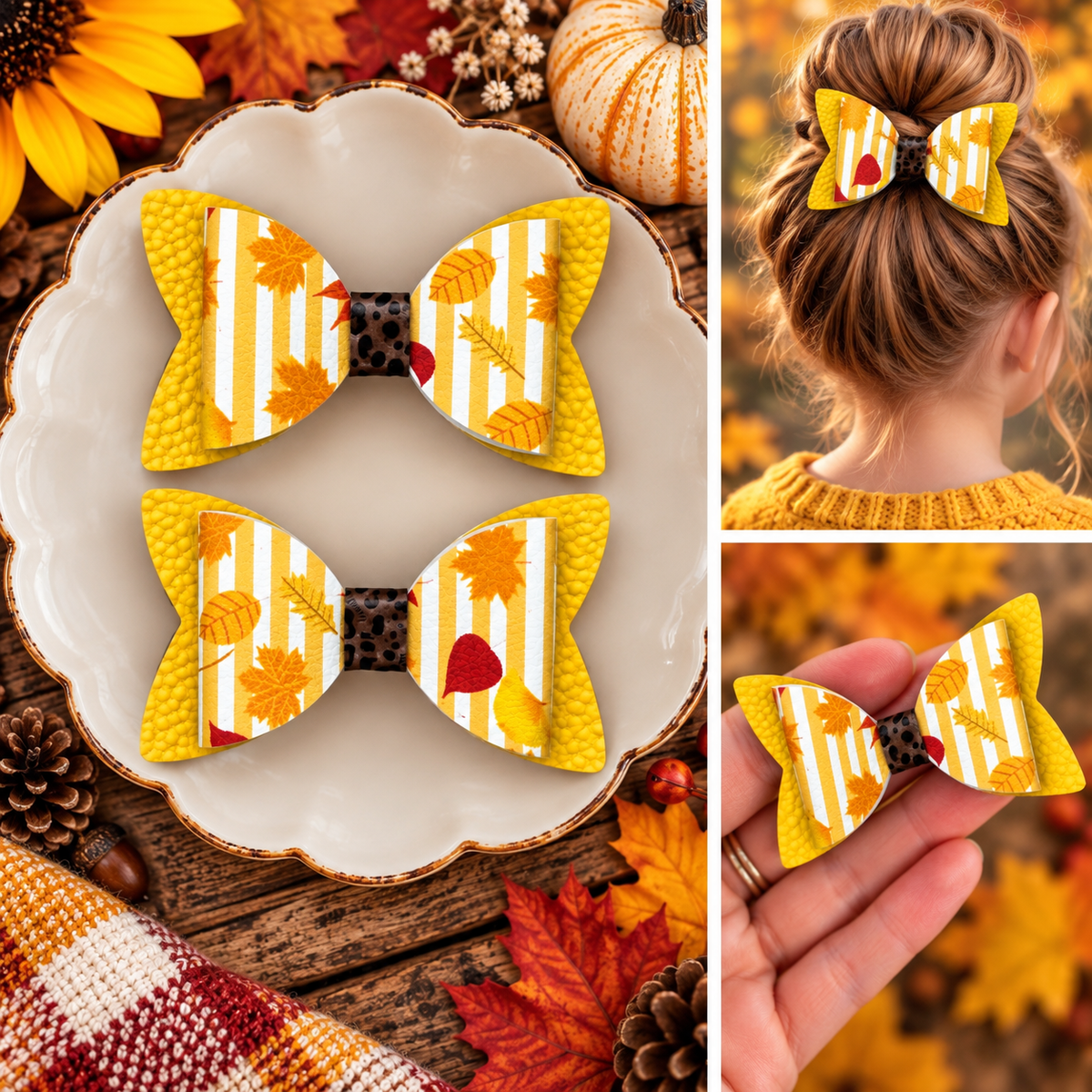Fall Hair Bows