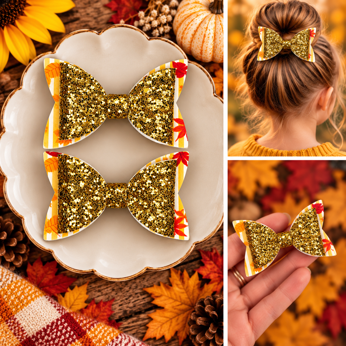 Fall Hair Bows