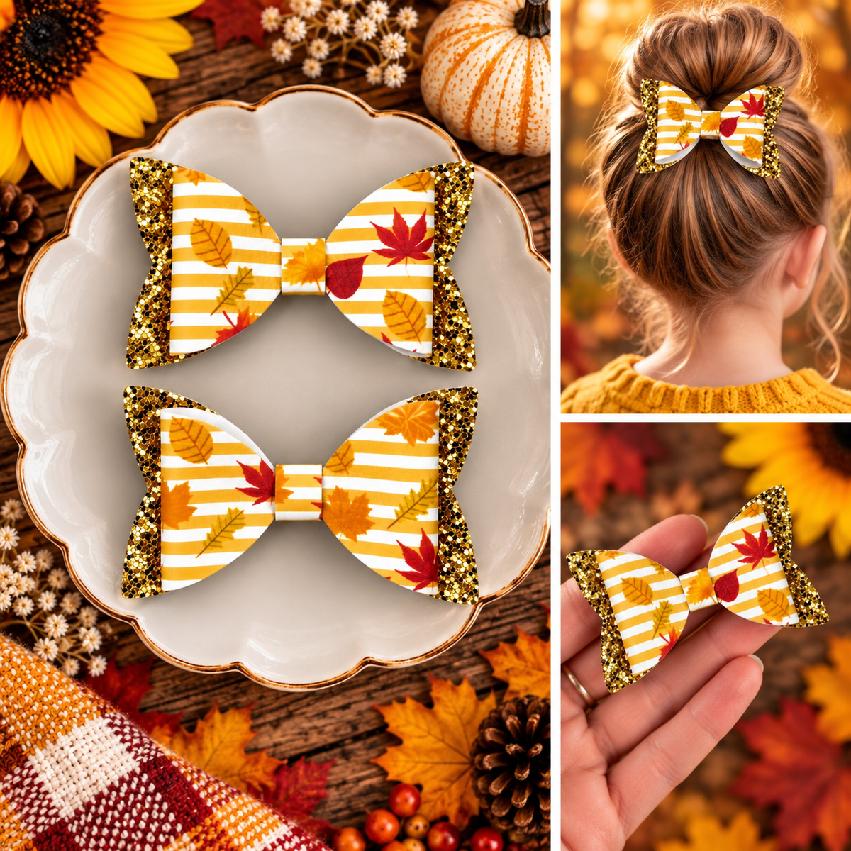 Fall Hair Bows