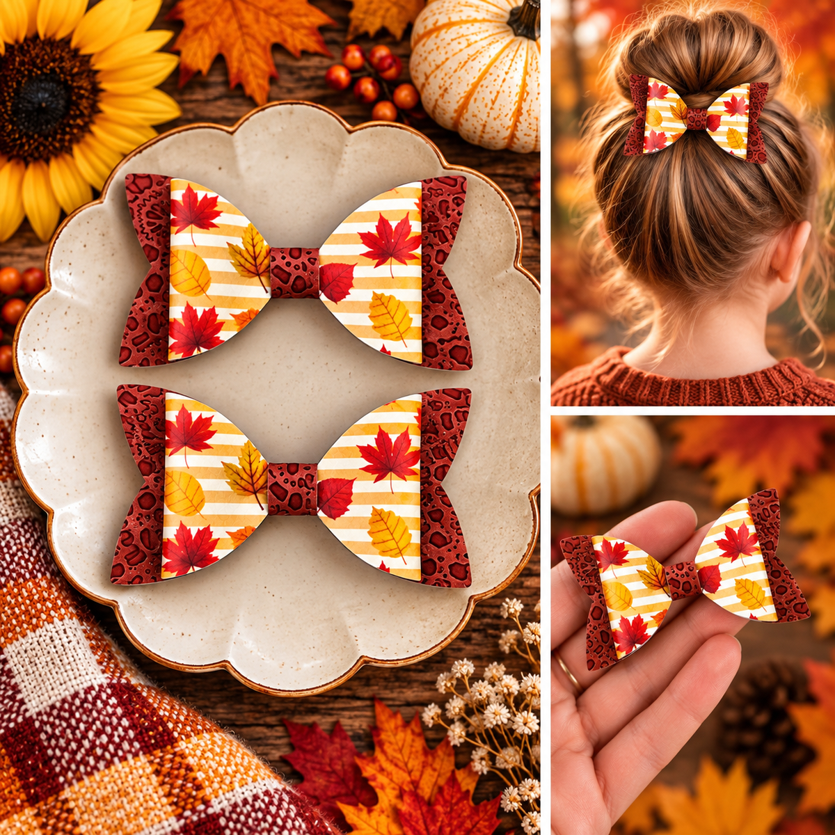 Fall Hair Bows