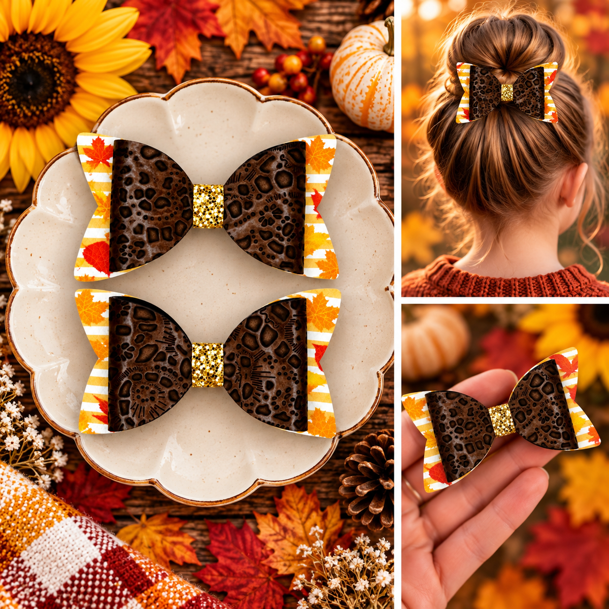 Fall Hair Bows