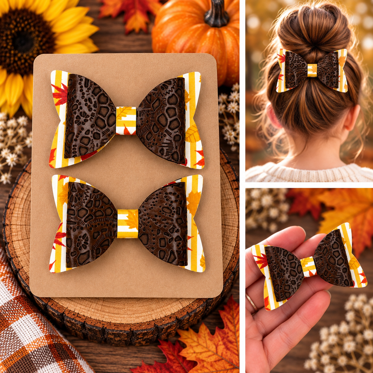 Fall Hair Bows