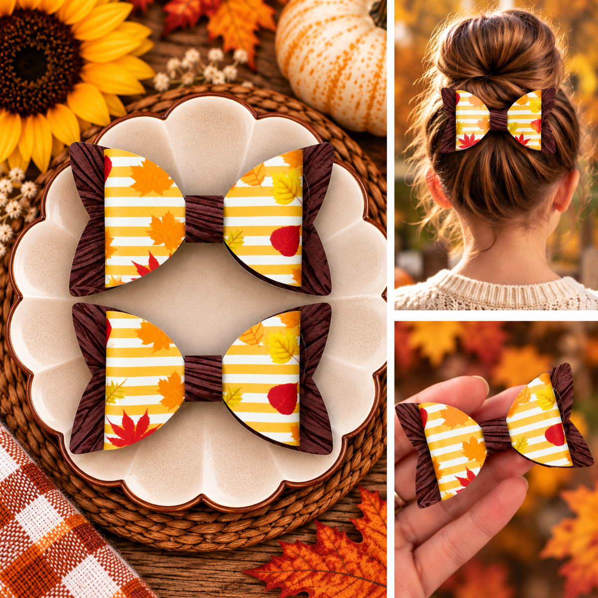 Fall Hair Bows
