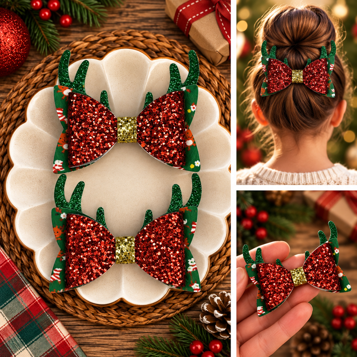 Christmas Hair Bows