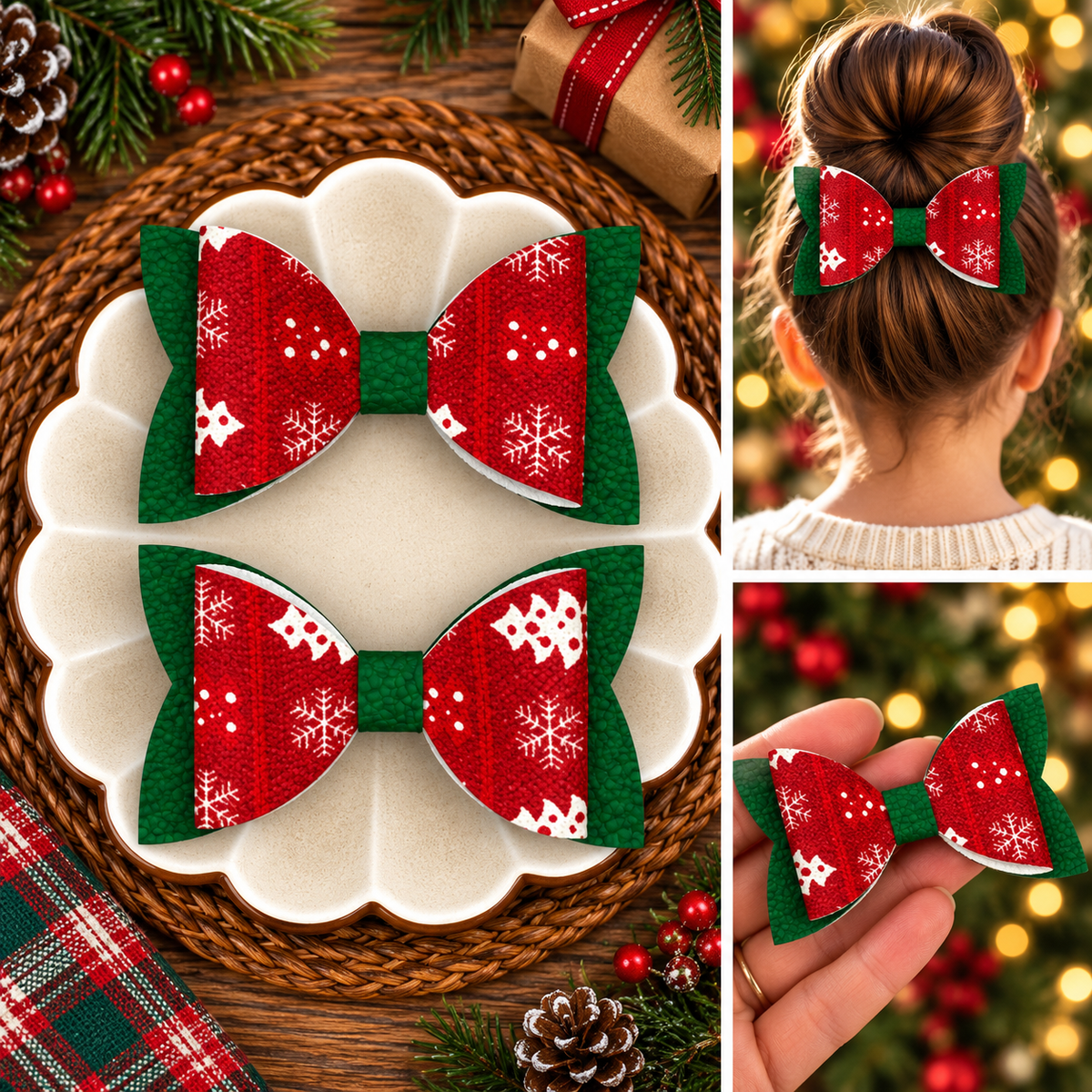 Christmas Hair Bows