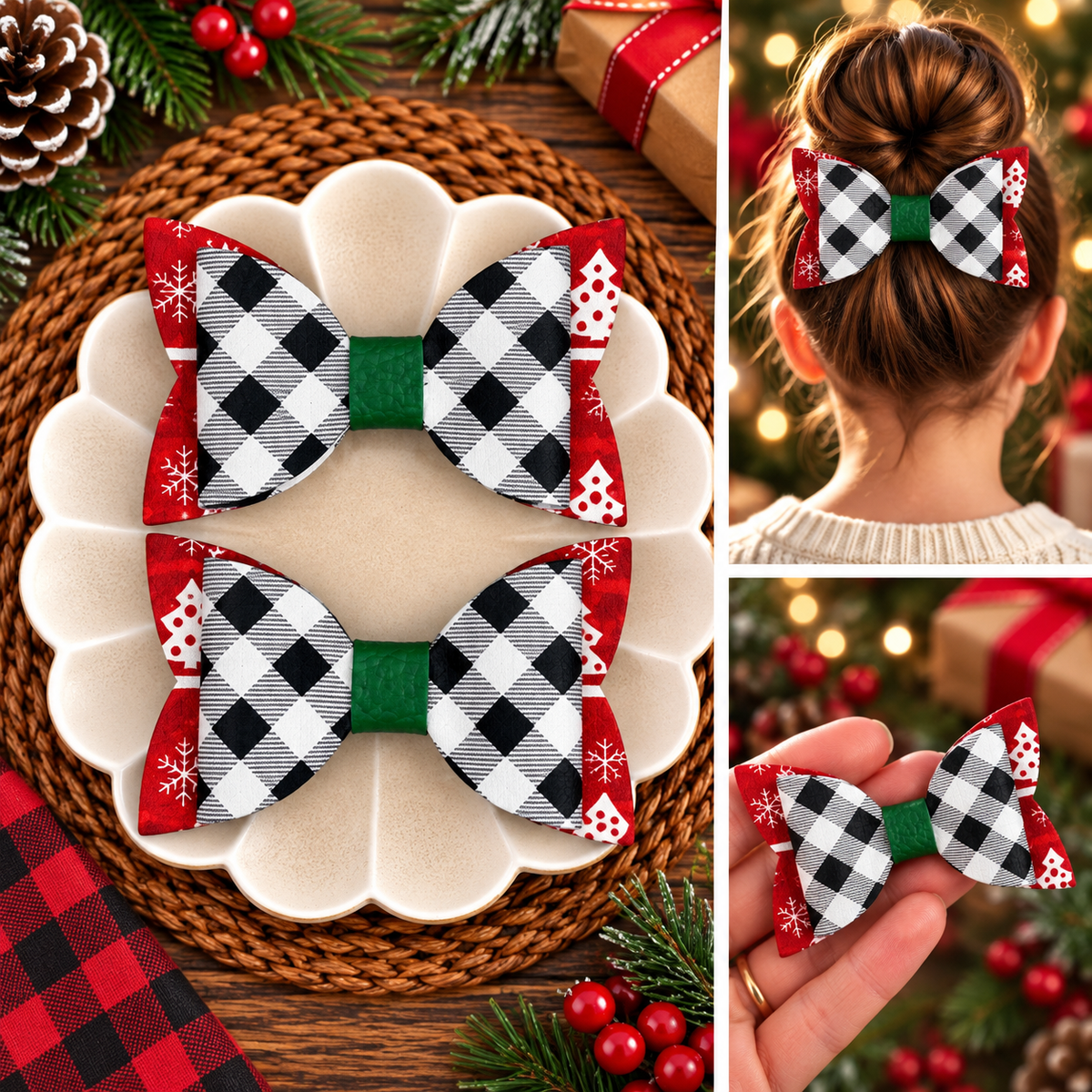 Christmas Hair Bows