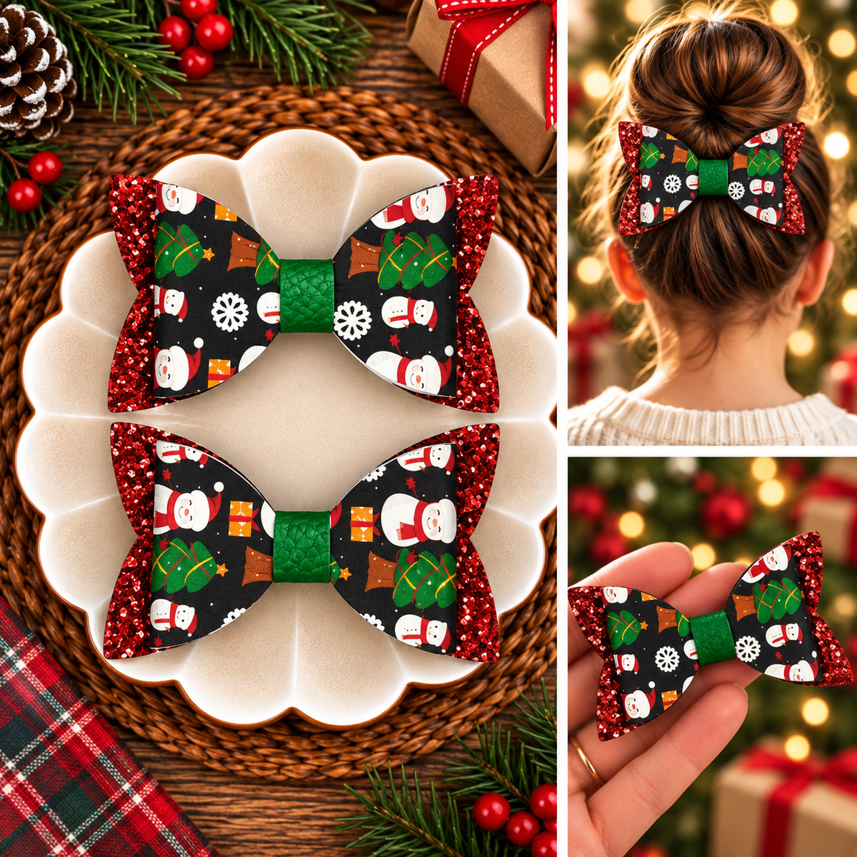 Christmas Hair Bows