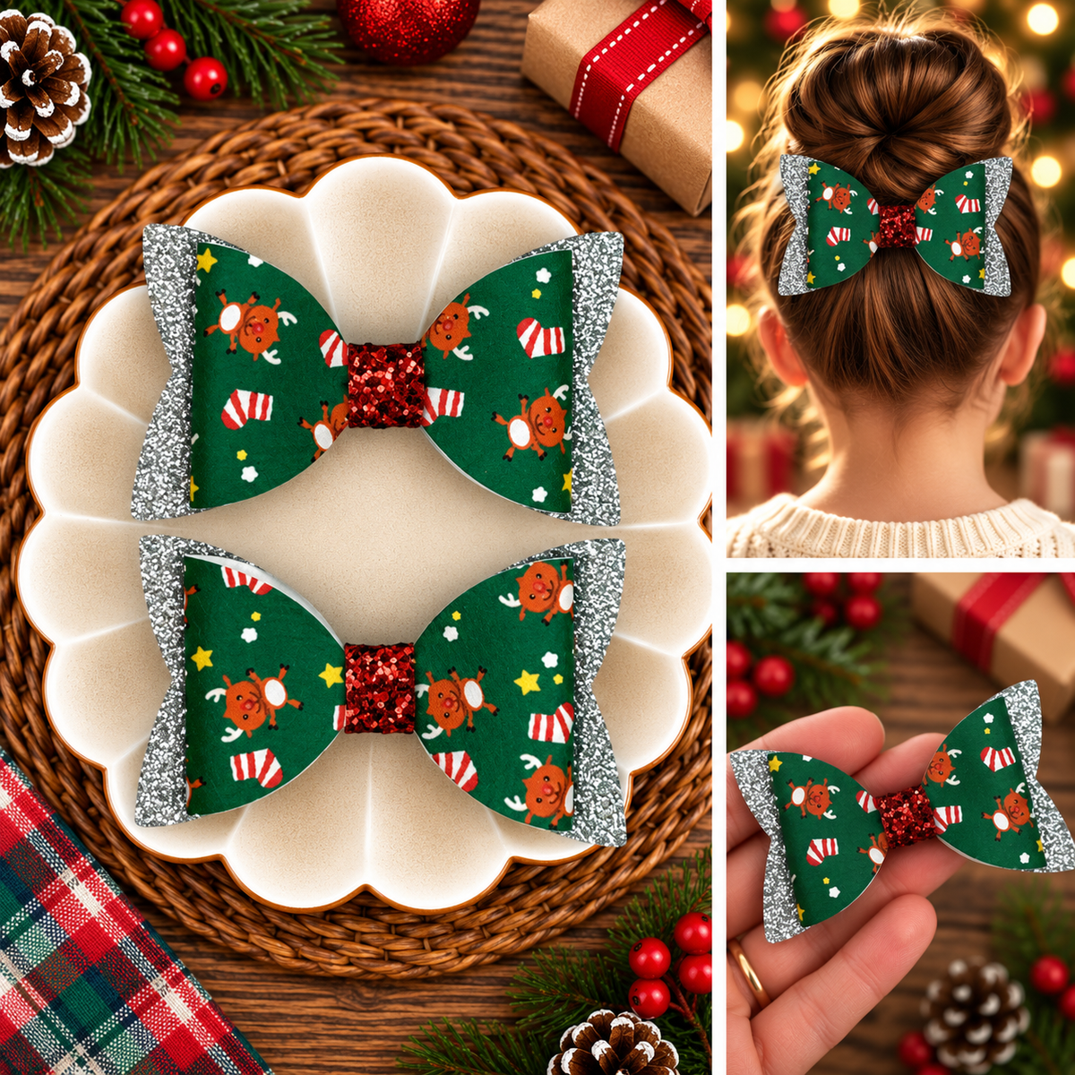 Christmas Hair Bows
