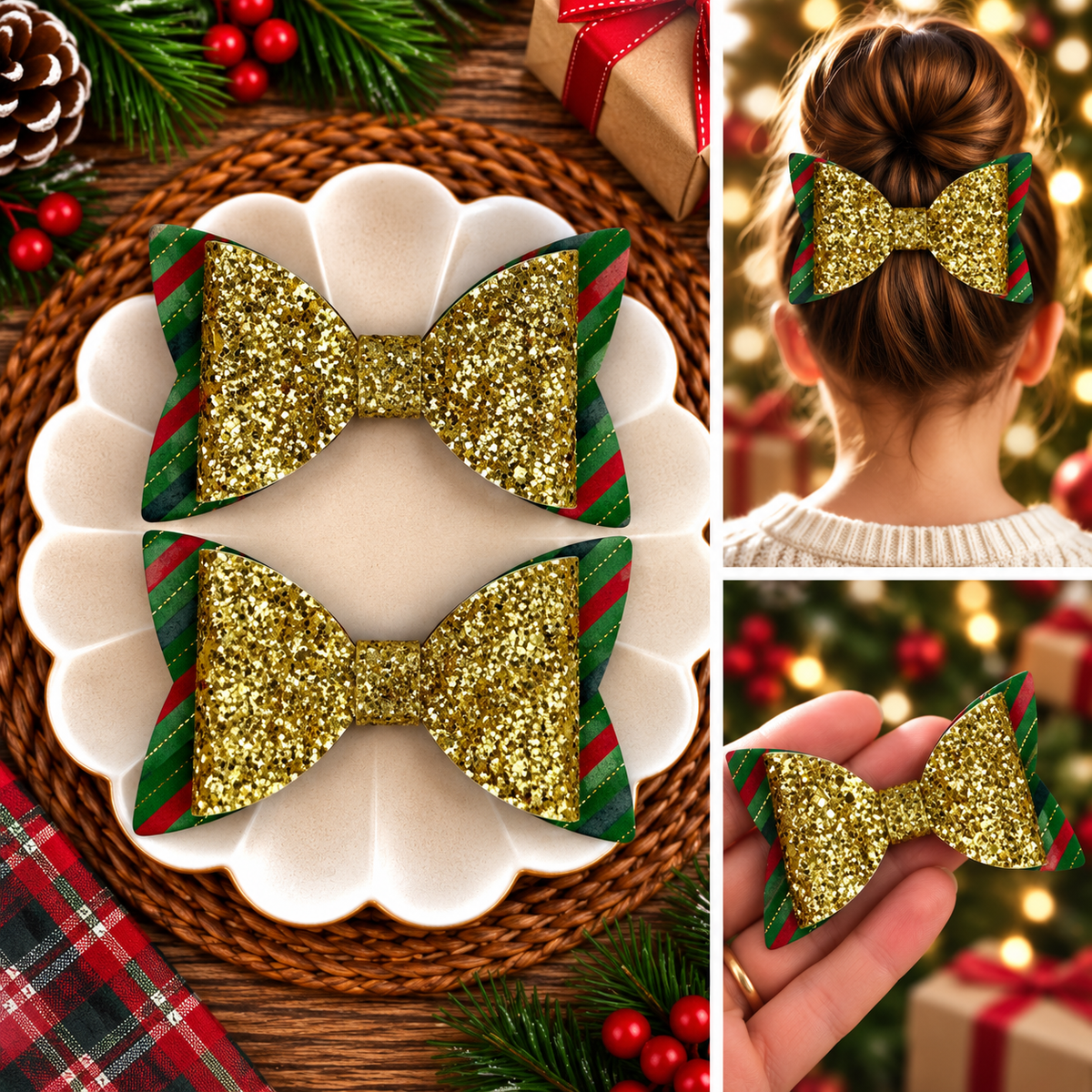 Christmas Hair Bows