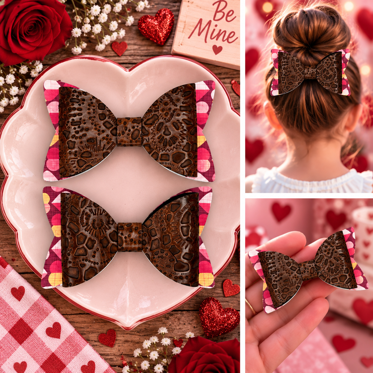 Valentines Day Hair Bows