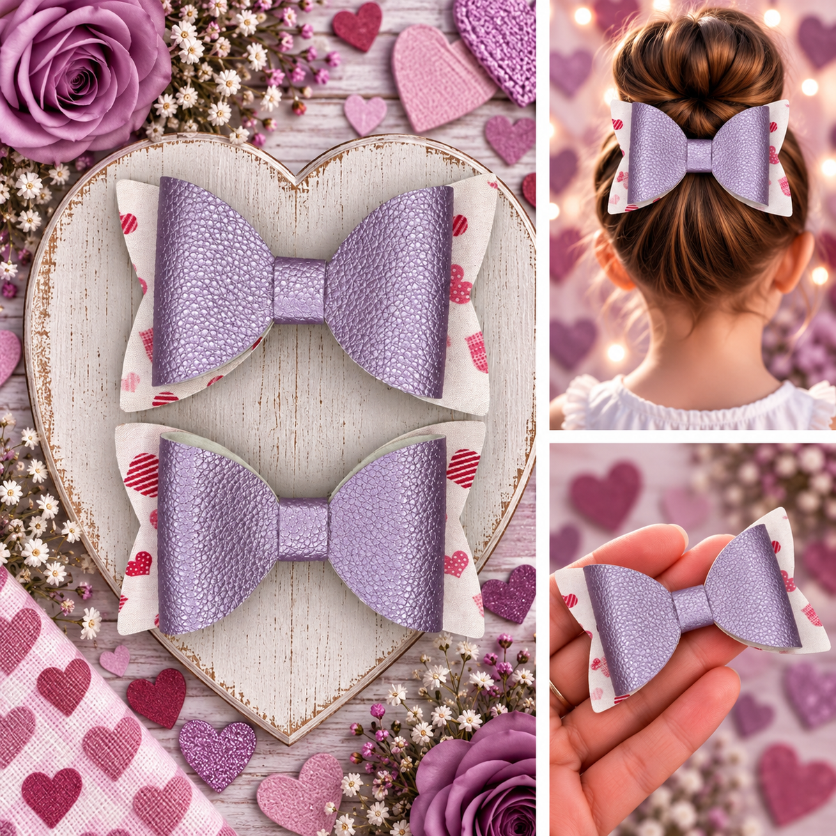 Valentines Day Hair Bows