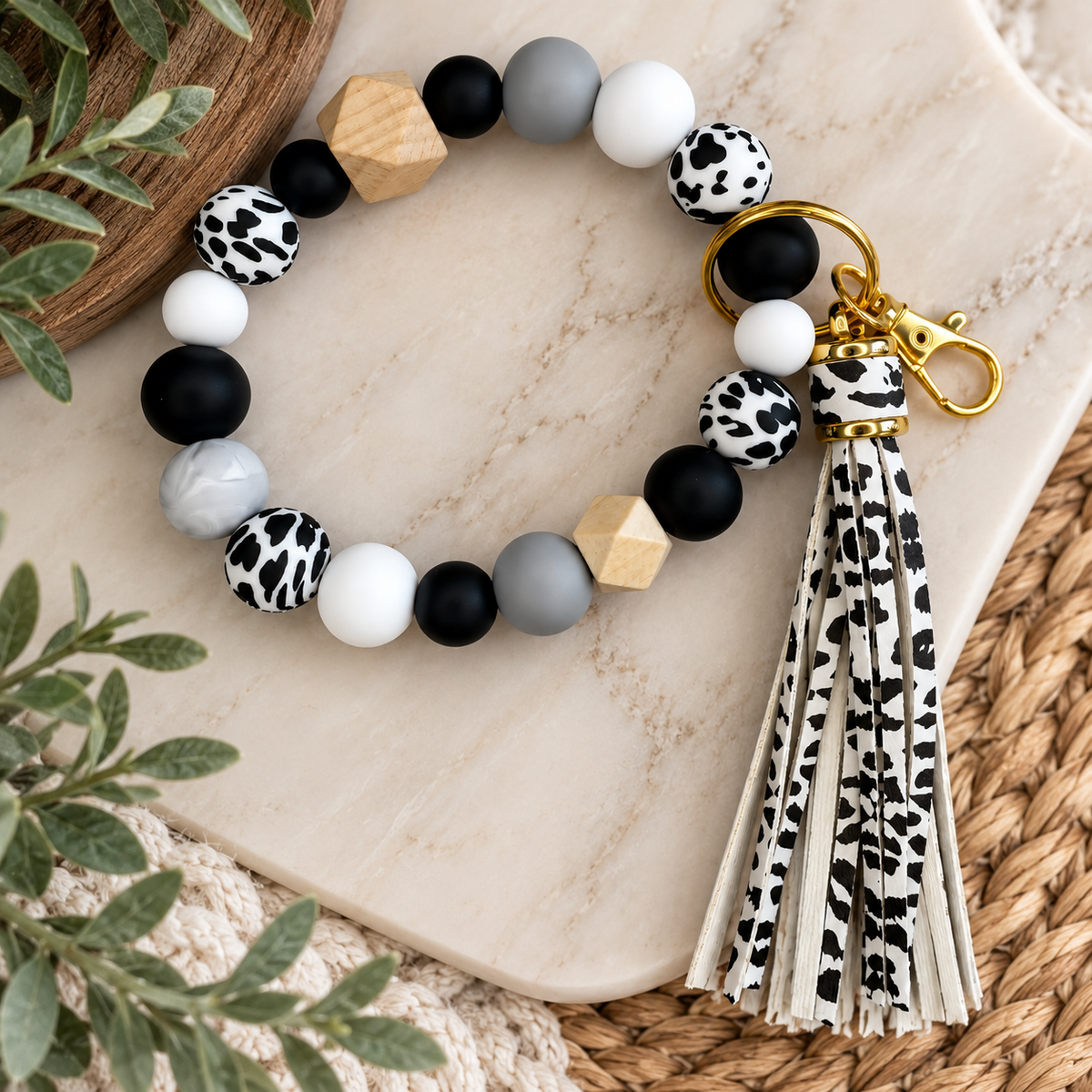 Silicone Bead Wristlets w/ Tassels