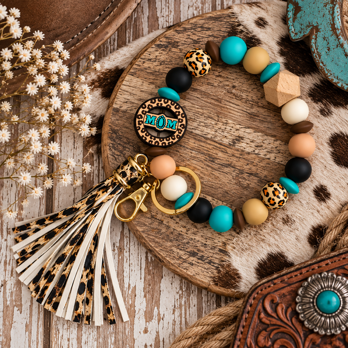 Silicone Bead Wristlets w/ Tassels