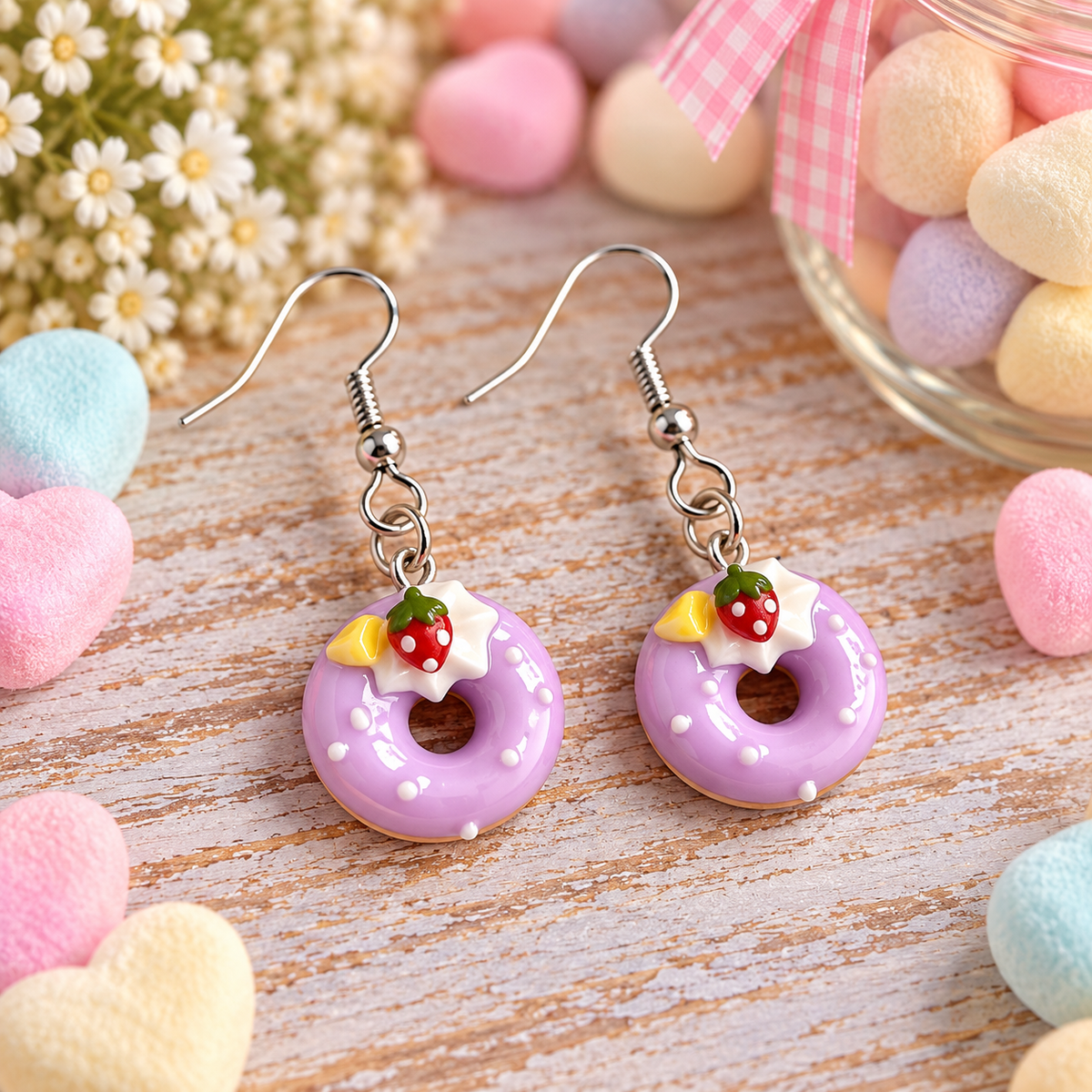 Candy & Teddy Bear Resin Earrings