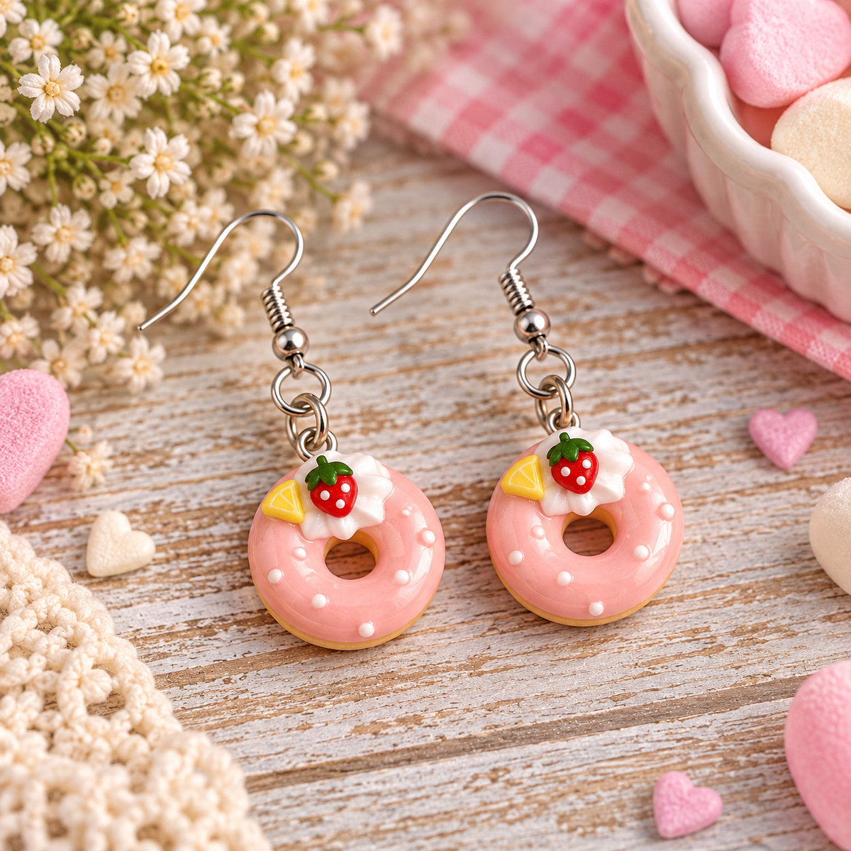 Candy & Teddy Bear Resin Earrings