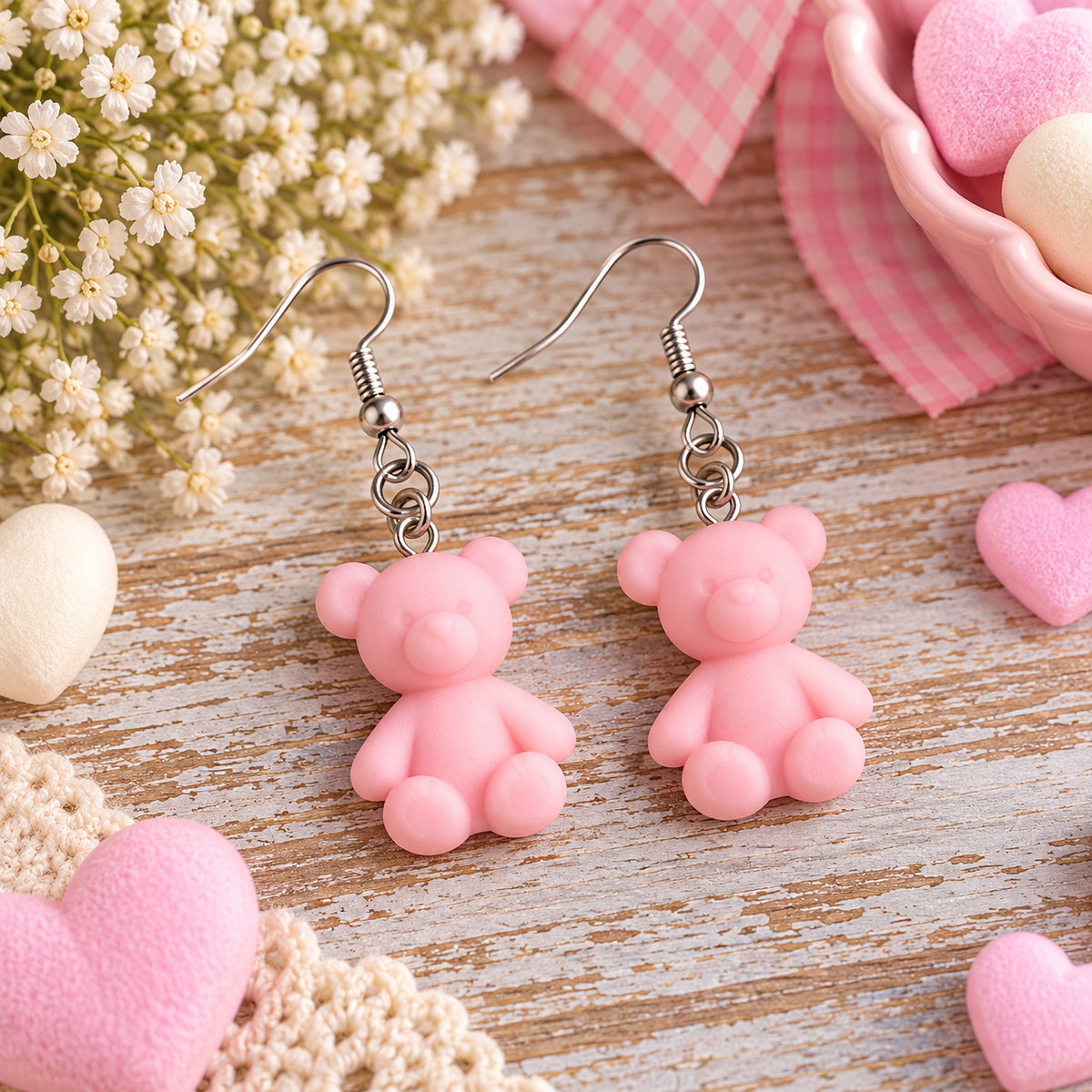 Candy & Teddy Bear Resin Earrings