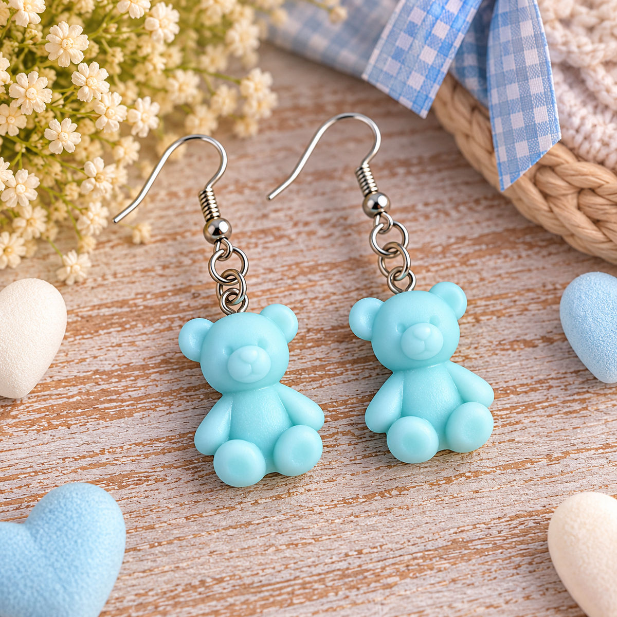 Candy & Teddy Bear Resin Earrings