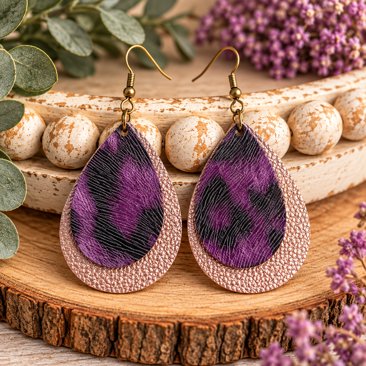 Miscellaneous Faux Leather Earrings