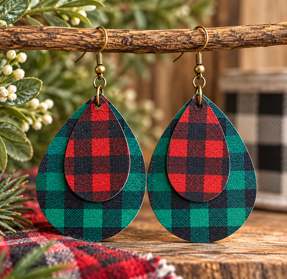 Buffalo Plaid Earrings