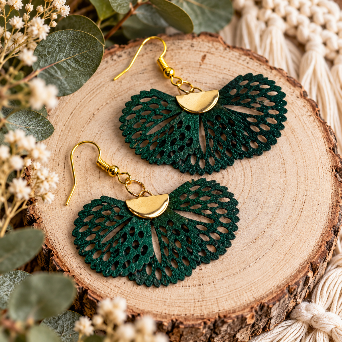 Lace Fan Earrings