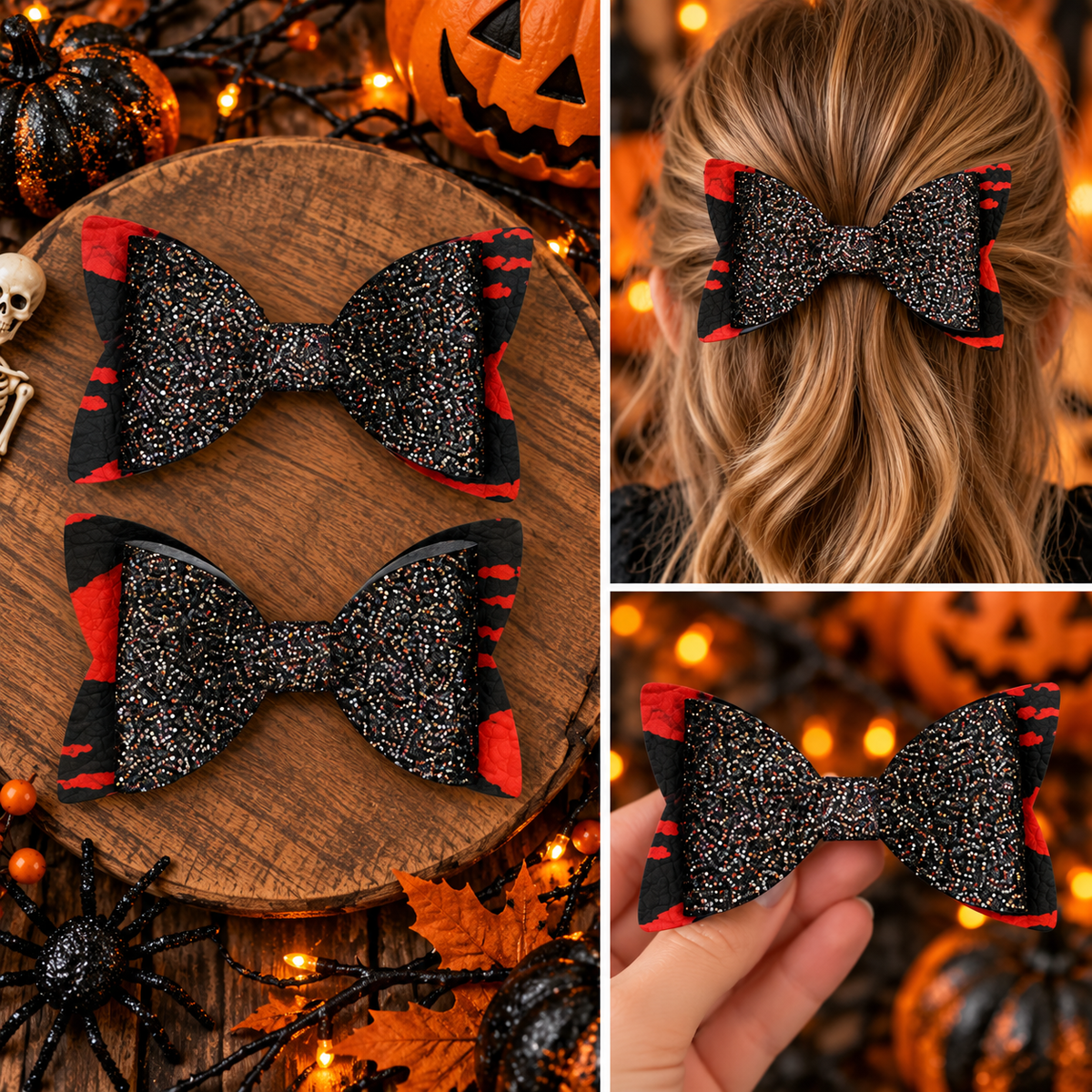 Halloween Hair Bows