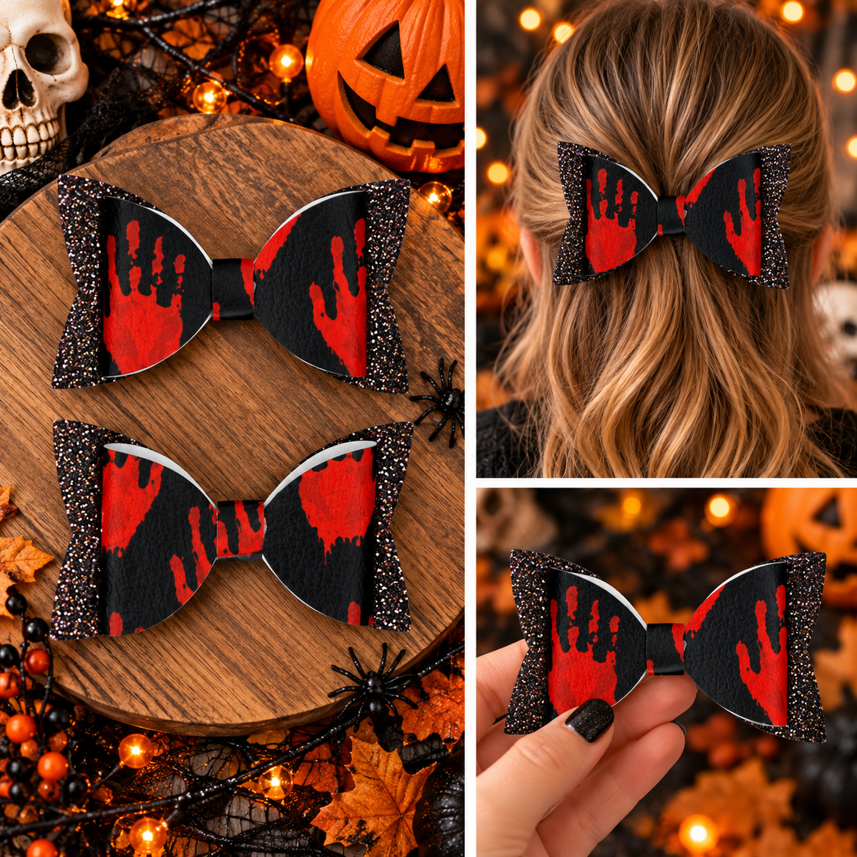 Halloween Hair Bows