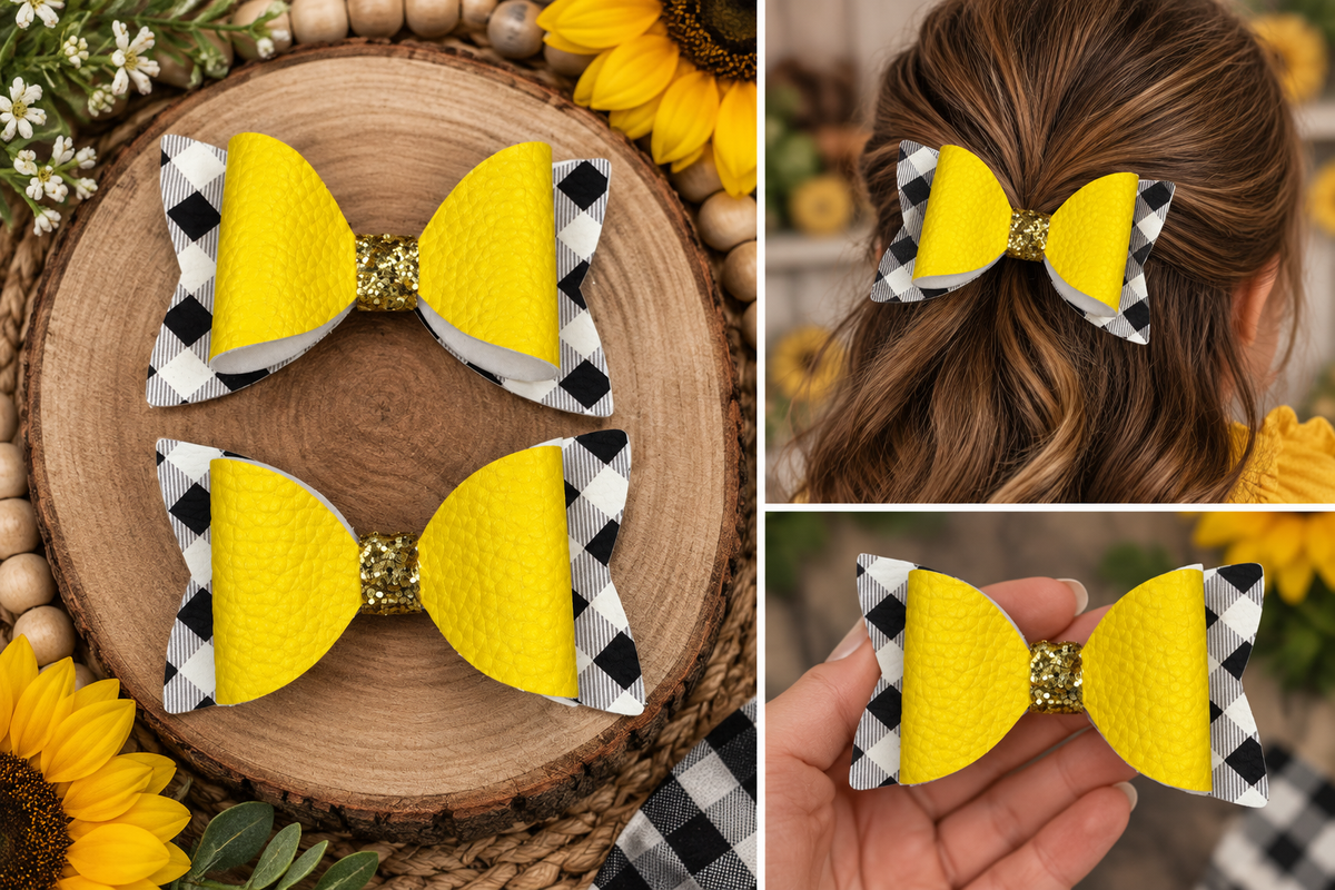 Everyday Hair Bows w/ Glitter