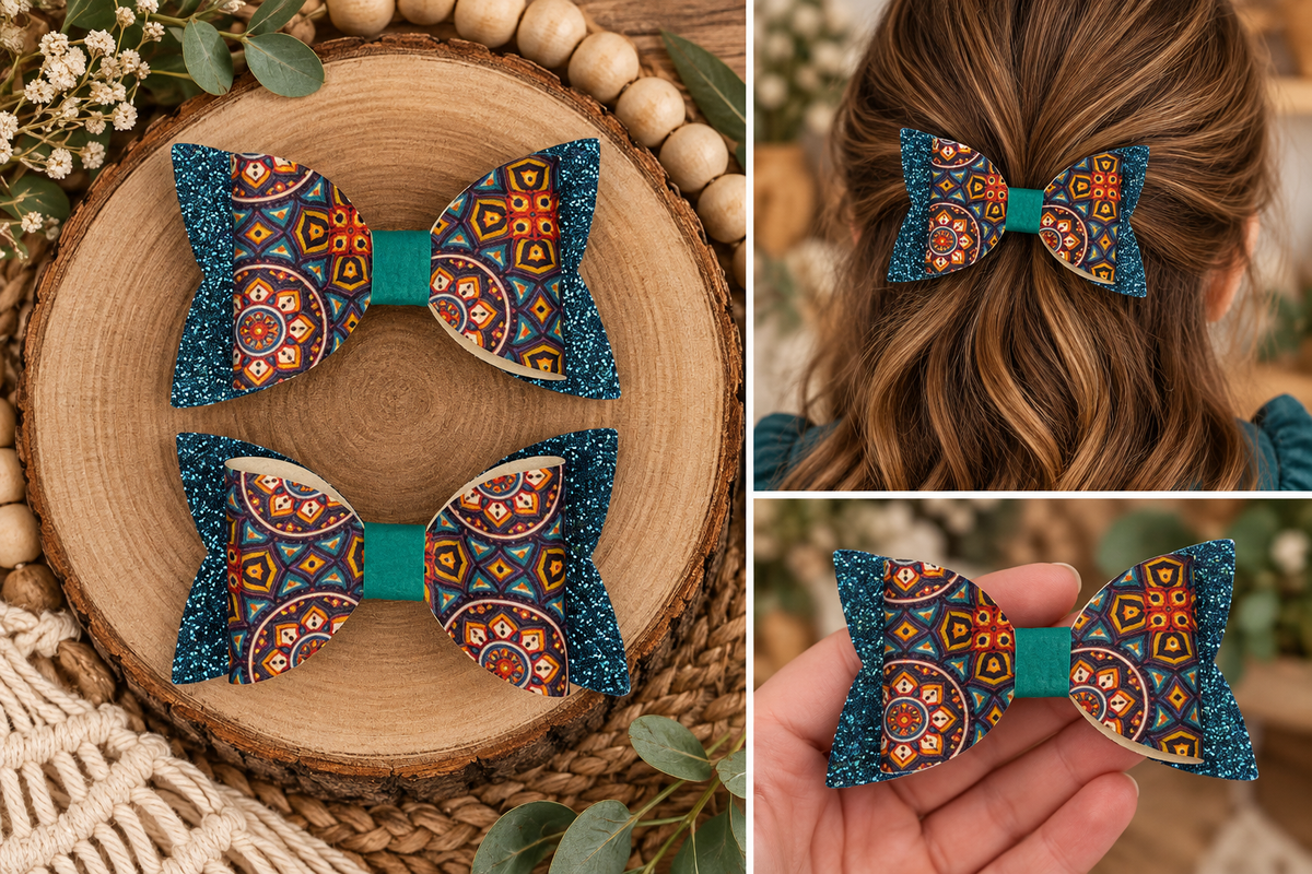 Everyday Hair Bows w/ Glitter