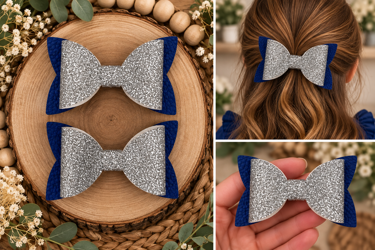 Everyday Hair Bows w/ Glitter