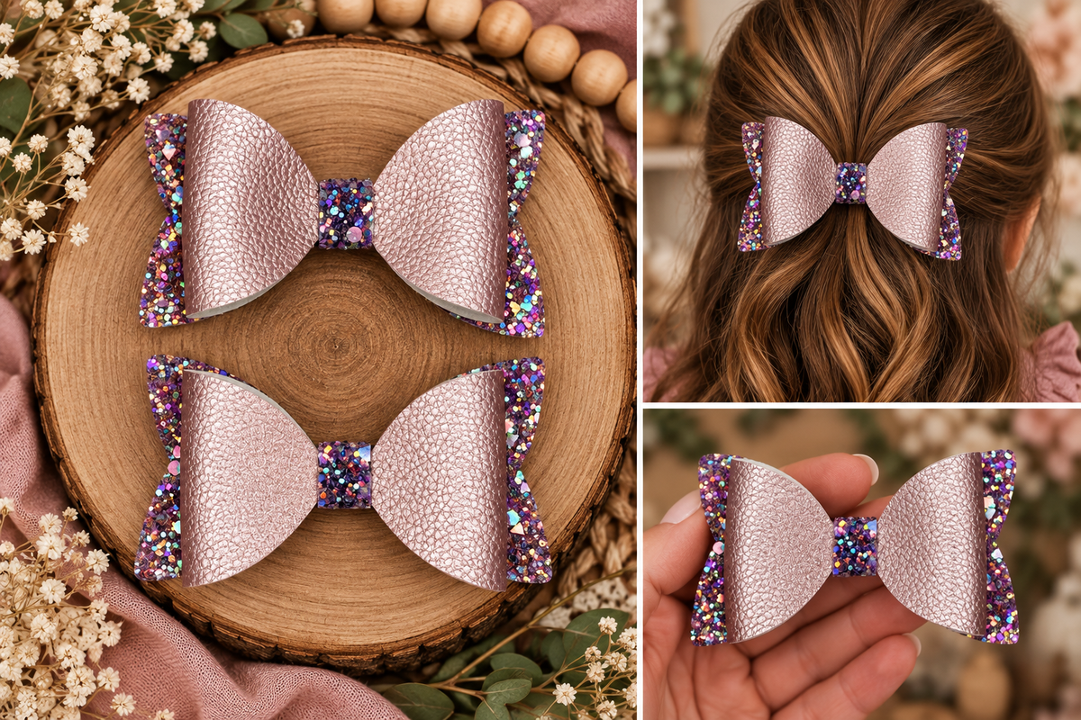 Everyday Hair Bows w/ Glitter