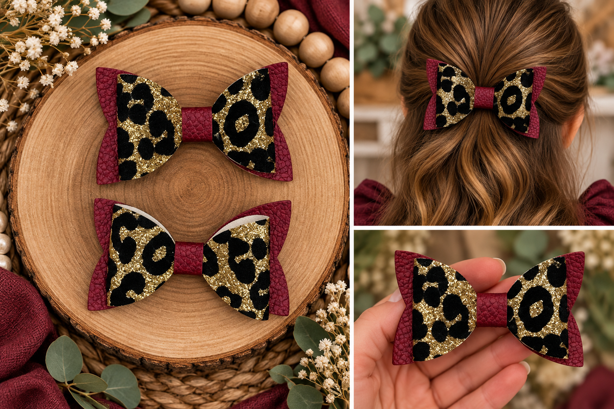 Everyday Hair Bows w/ Glitter