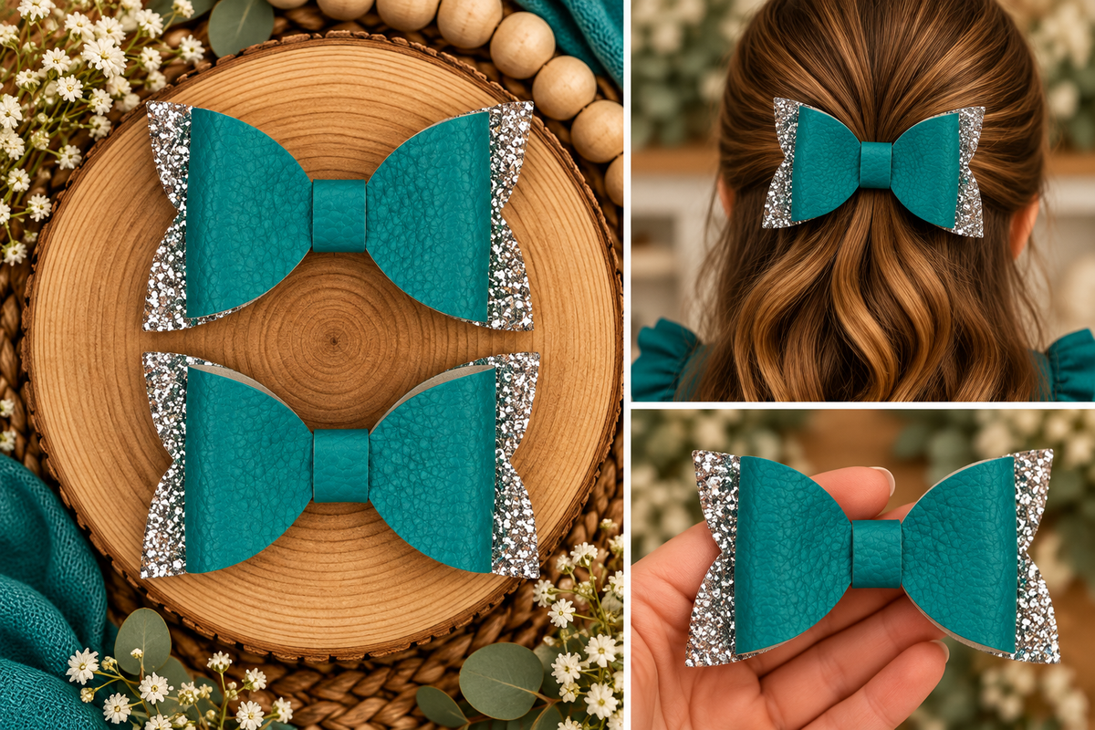 Everyday Hair Bows w/ Glitter