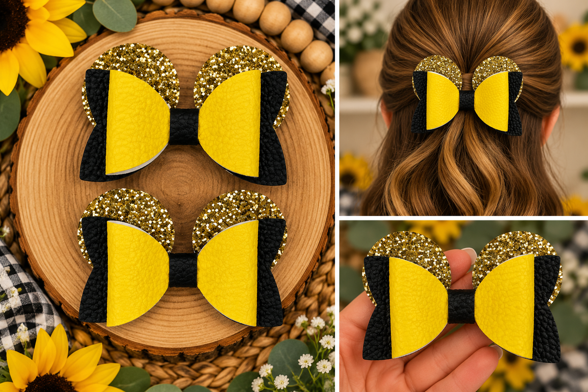 Everyday Hair Bows w/ Glitter