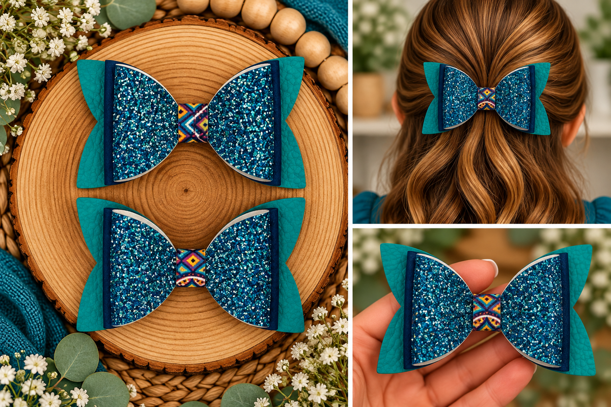 Everyday Hair Bows w/ Glitter
