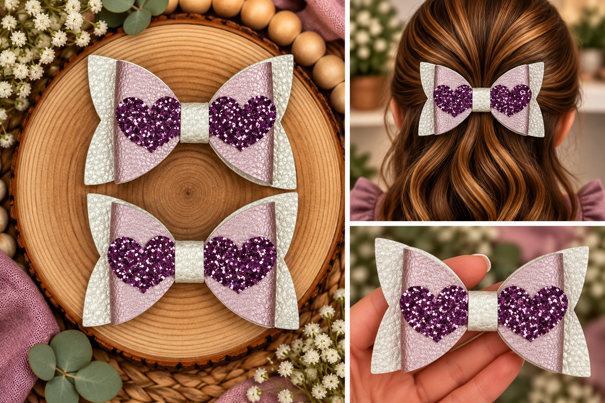 Everyday Hair Bows w/ Glitter