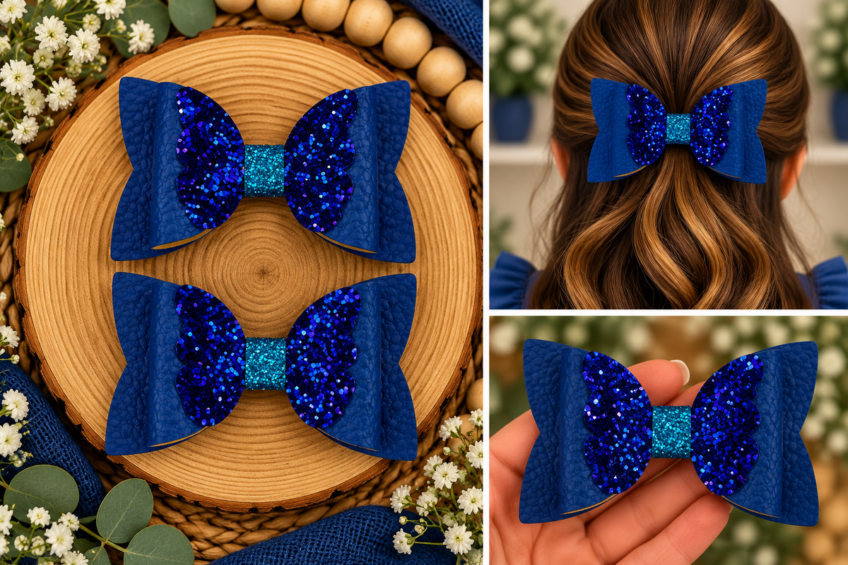 Everyday Hair Bows w/ Glitter