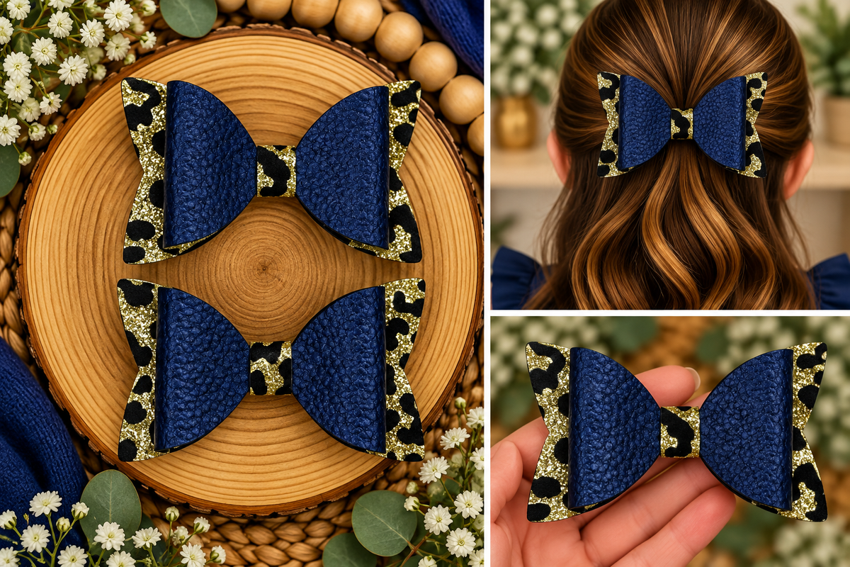 Everyday Hair Bows w/ Glitter