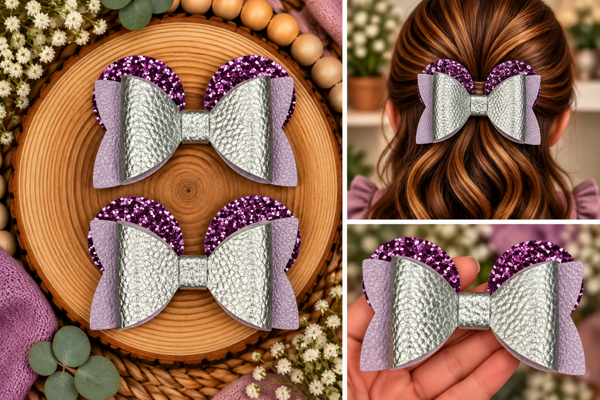 Everyday Hair Bows w/ Glitter
