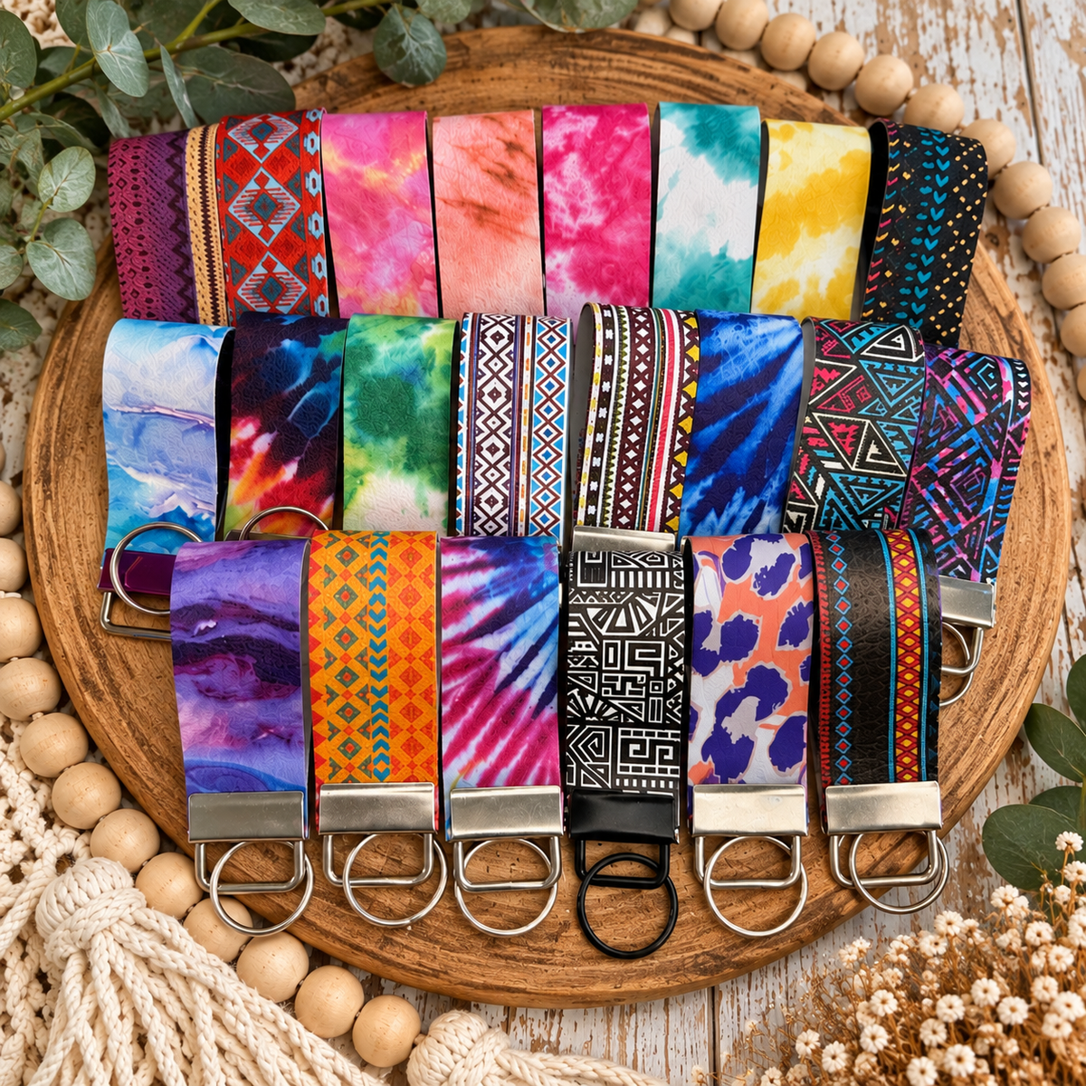 Faux Leather Key Fob Key Chains