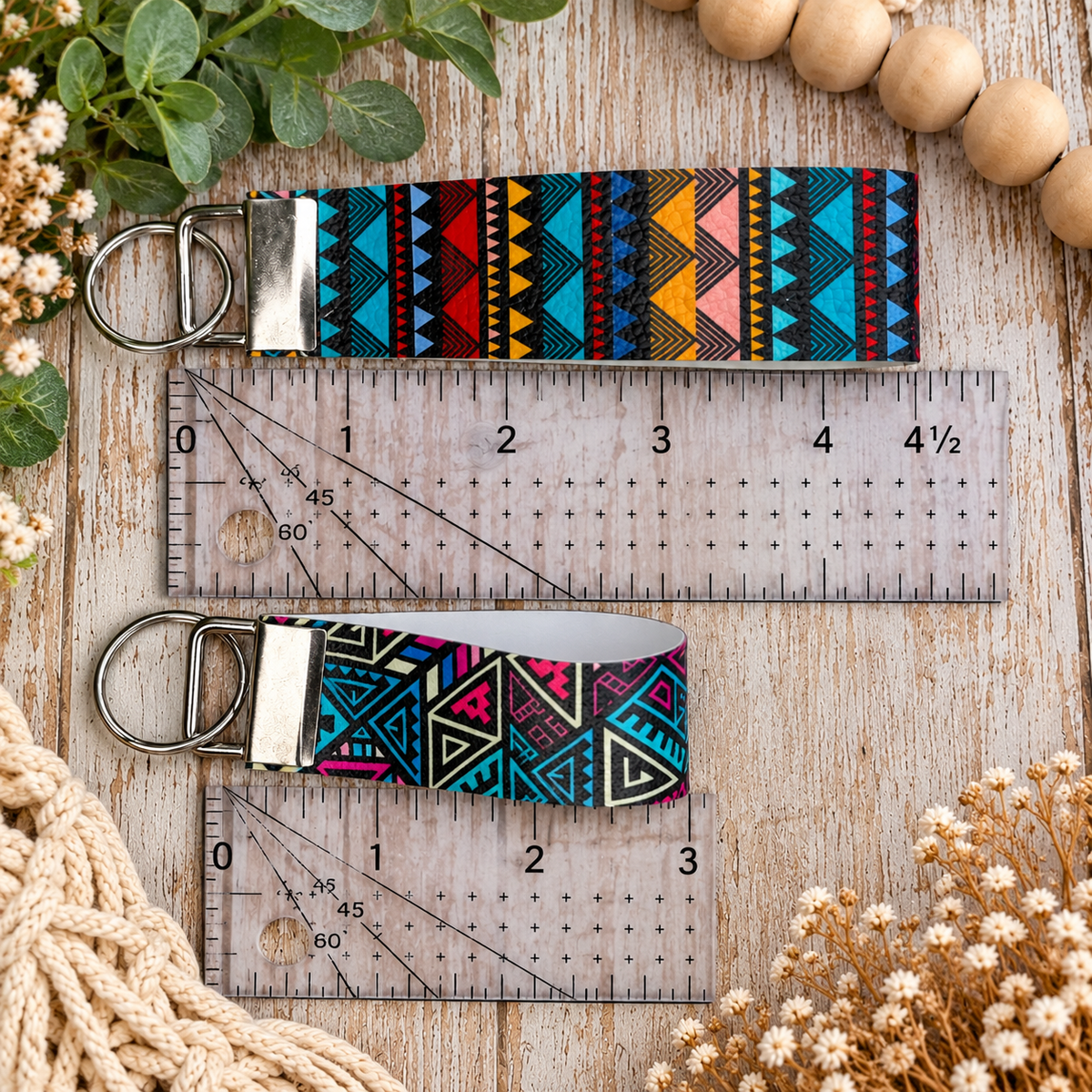 Faux Leather Key Fob Key Chains