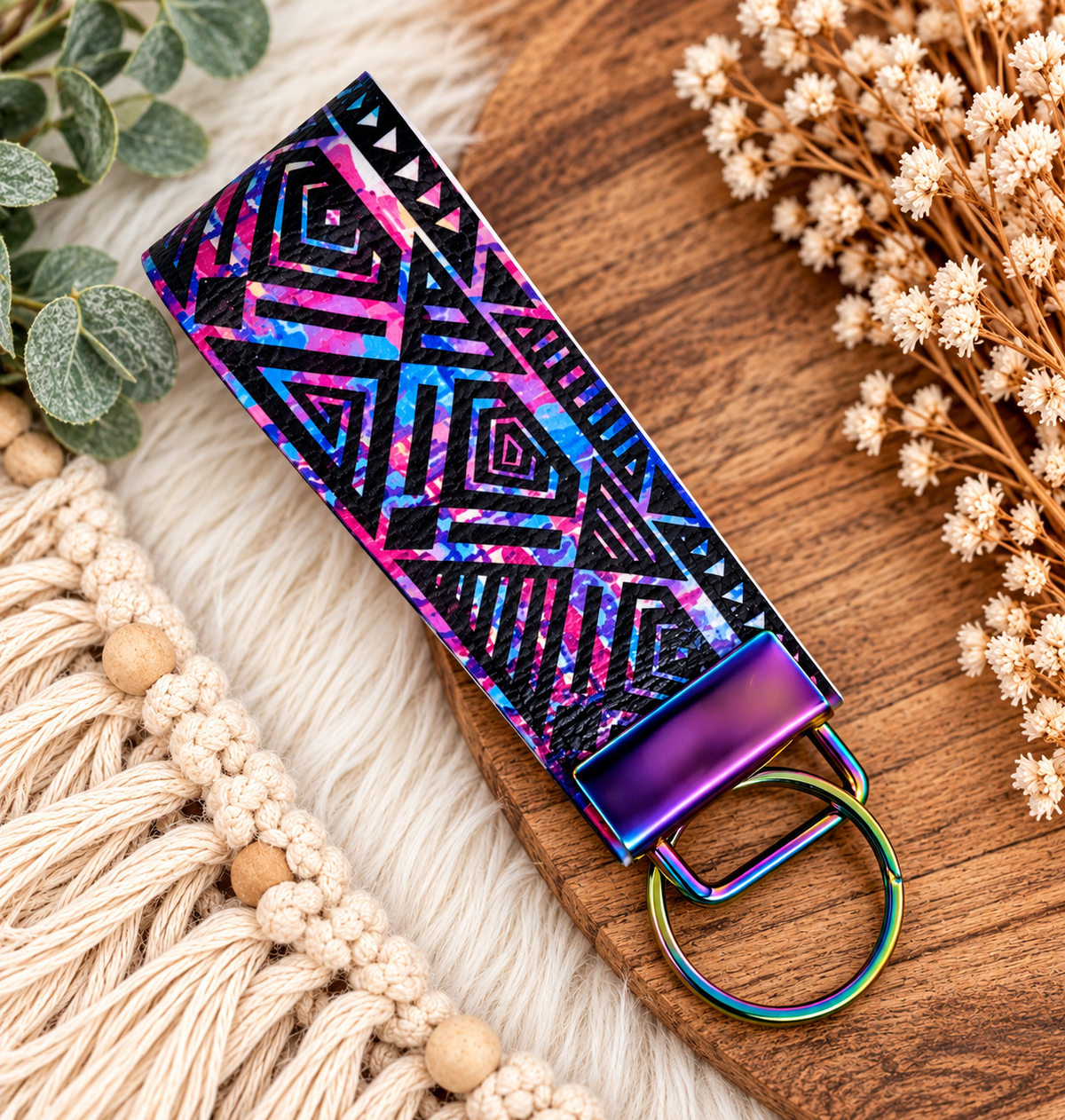 Faux Leather Key Fob Key Chains