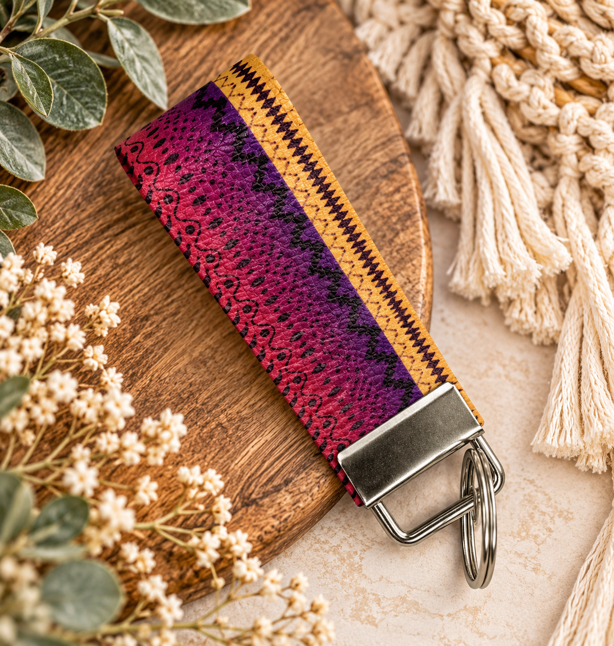 Faux Leather Key Fob Key Chains