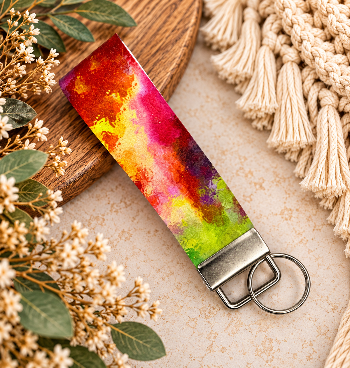 Faux Leather Key Fob Key Chains