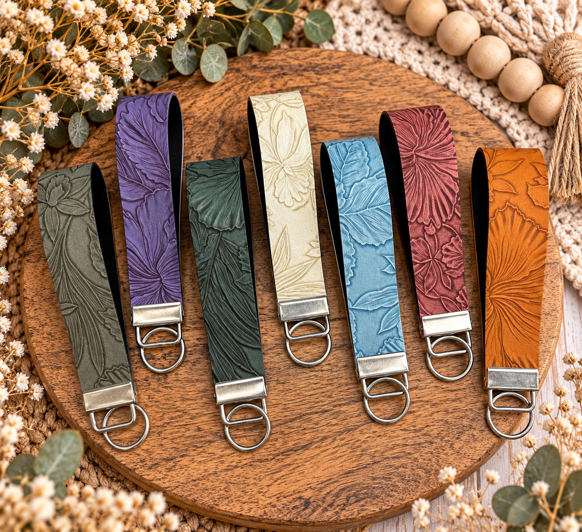 Faux Leather Wristlets