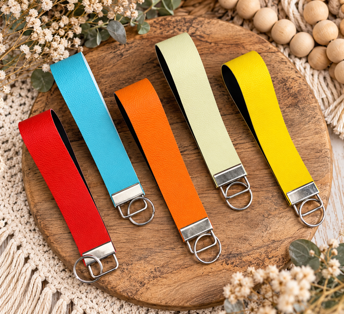 Faux Leather Wristlets