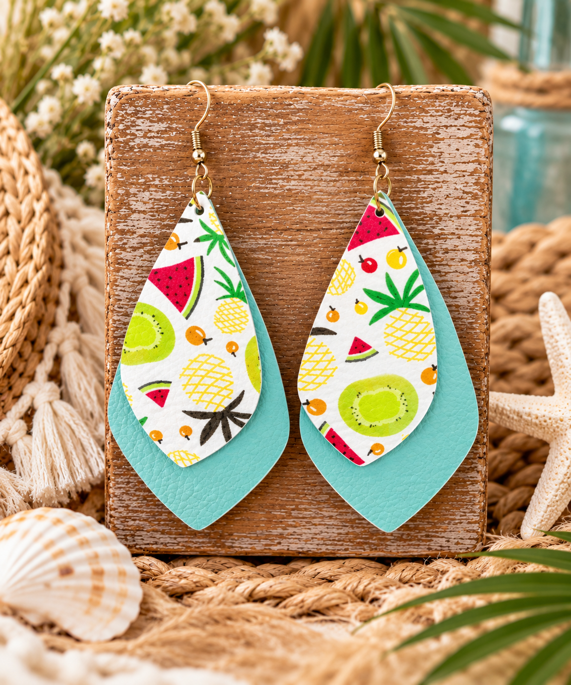 Fruit Double Layer Earrings