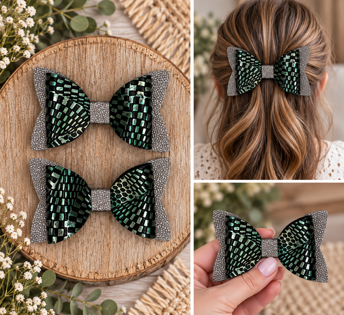 Everyday Hair Bows (no glitter)