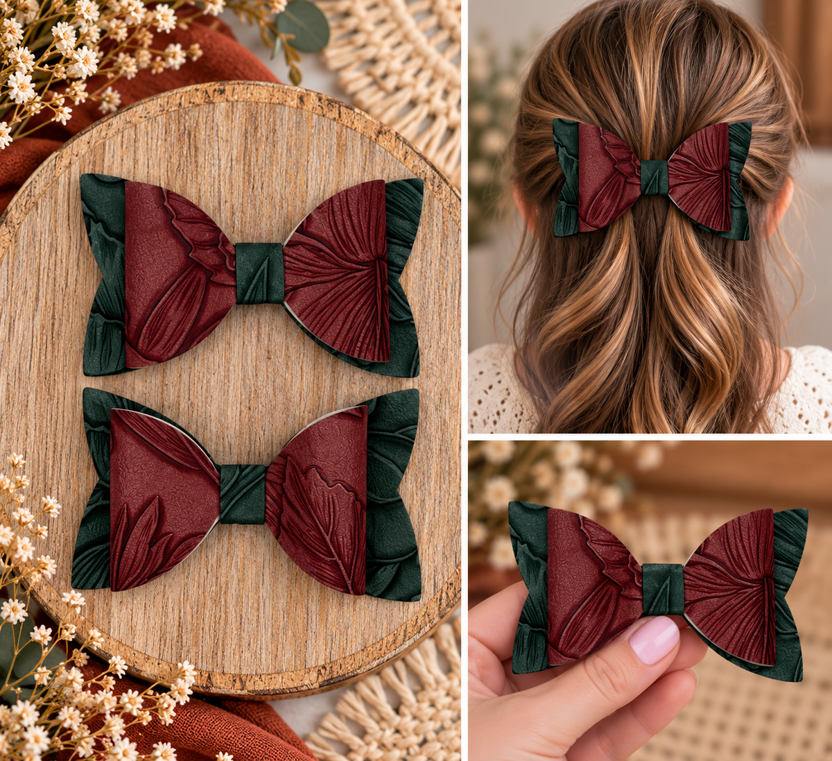 Everyday Hair Bows (no glitter)